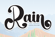 Rain | Script Font, a Handwritten Font by Scratchones (Thumbnail 1 of 9)