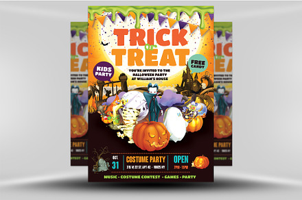 Halloween Kids Party Flyer, a Flyer Template by MadridNYC