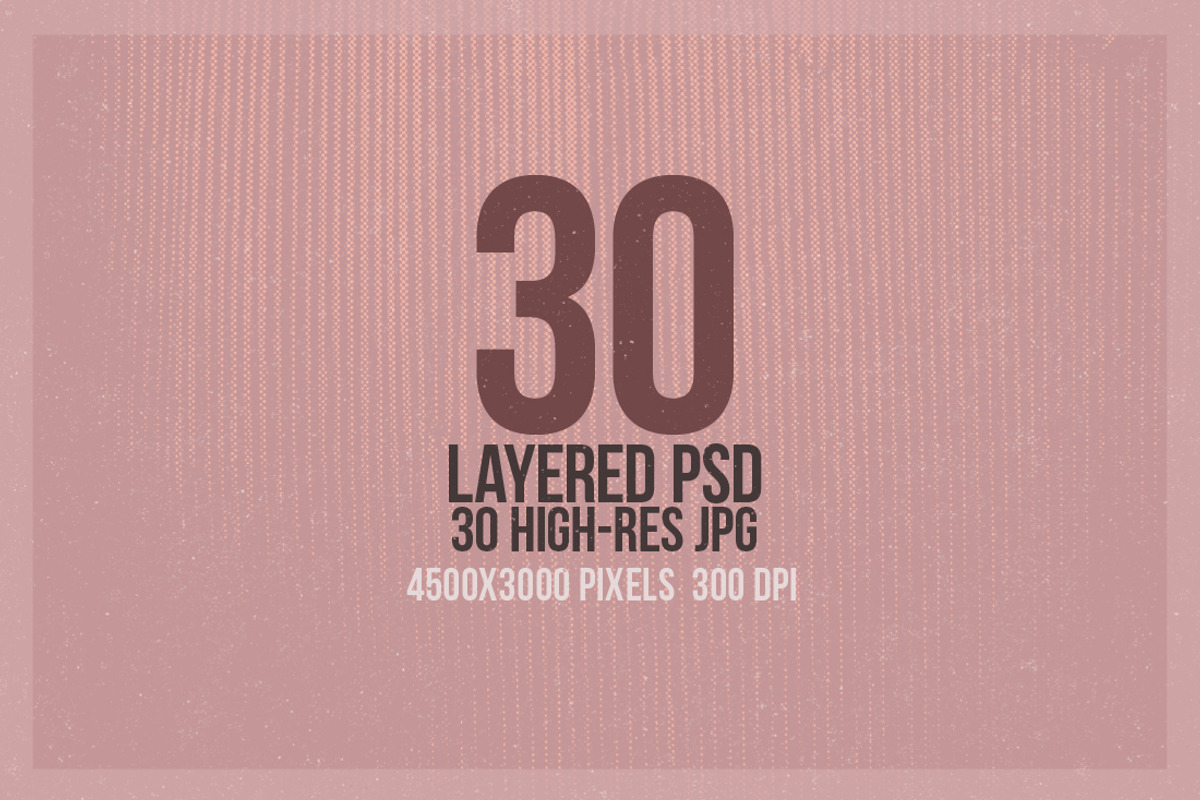 30 Vintage Halftone Overlay/BGs, a Texture Graphic by DesignWorkz (Photo 2 of 5)