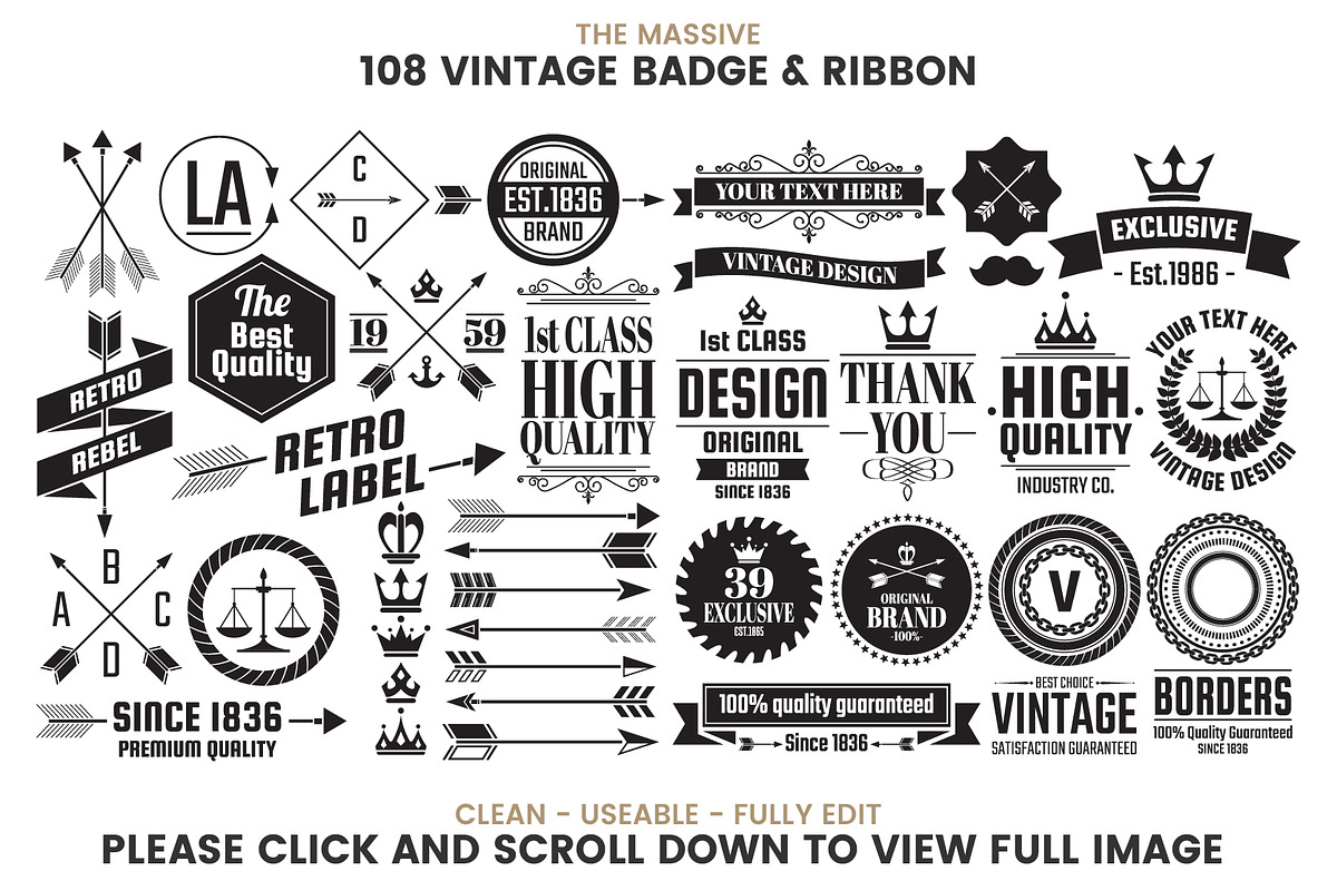1207 Vintage Badge & Objects, a Branding & Logo Template by Toonsteb (Photo 16 of 24)
