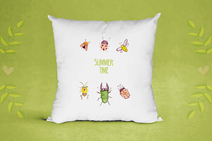 Cute Insects Clipart Set