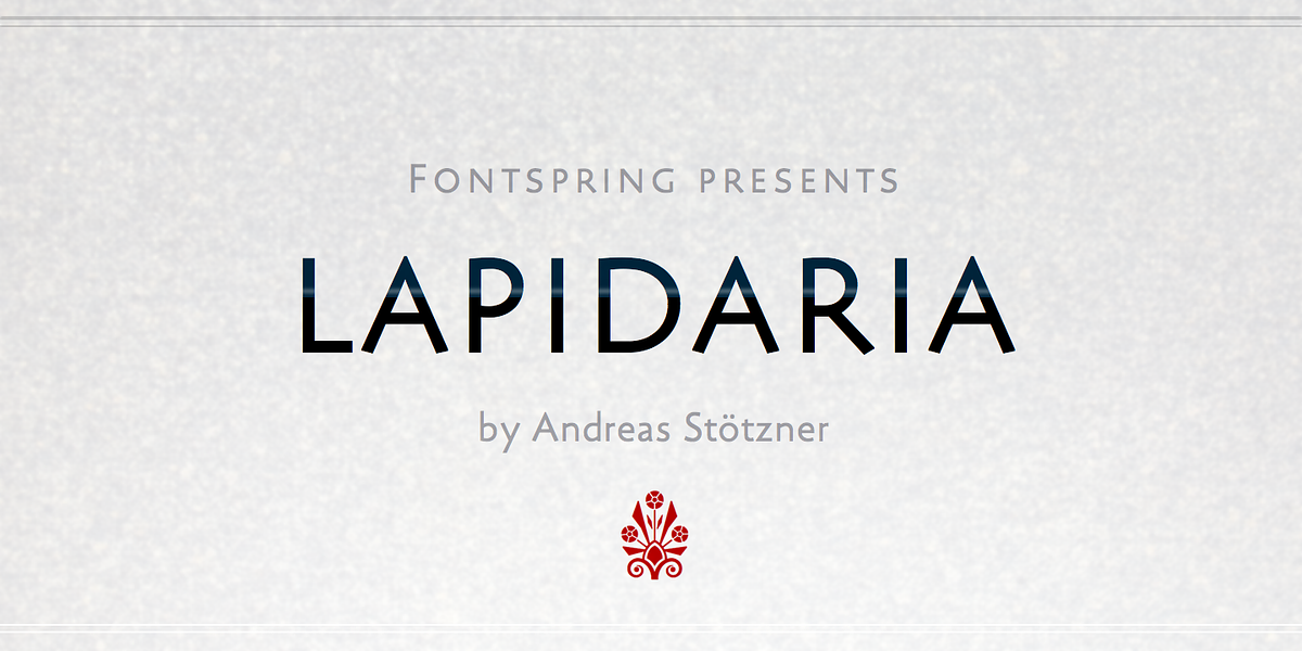 Lapidaria, a Sans Serif Font by Andreas Stötzner (Photo 1 of 7)
