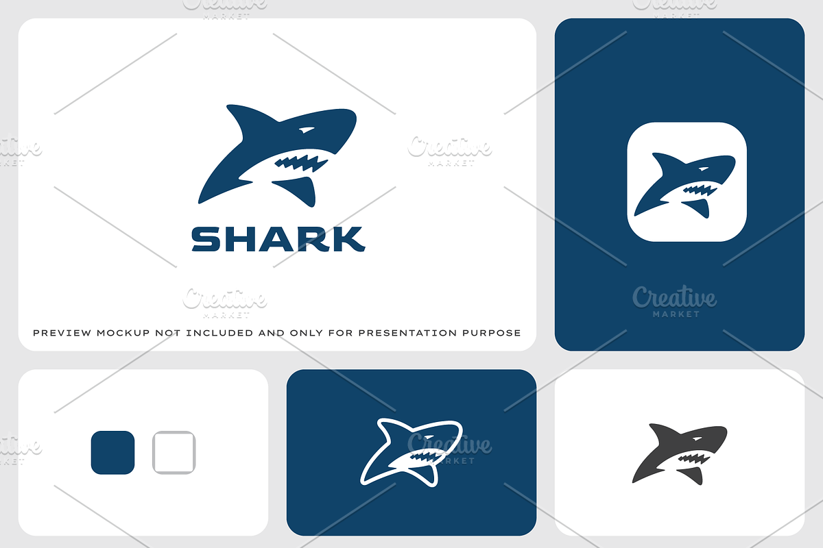 Shark Head Logo Design Template, a Branding & Logo Template by yopie (Photo 1 of 4)