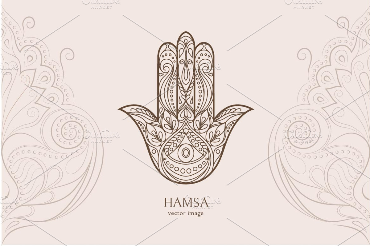 Hamsa. Vector illustration., a Decorative Illustration by Anastasiia_Dzhioeva