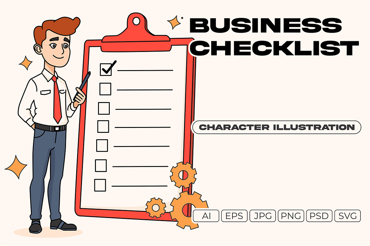 Business Checklist Illustration, a Work Illustration by Partikusi Design (Photo 3 of 3)