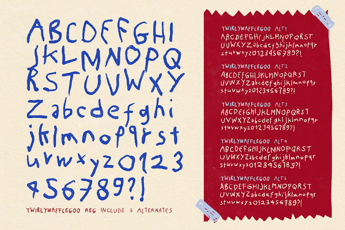 twirlywafflegoo font & dingbat set, a Handwritten Font by Perplexitics (Photo 10 of 12)