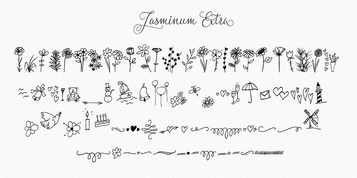 Jasminum, a Symbol Font by GRIN3 (Nowak) (Photo 5 of 7)