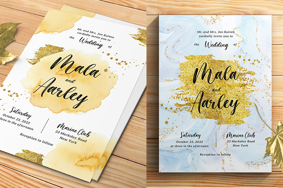 Watercolor Invitation, an Invitation Template by Aarley Kaiven (Photo 2 of 3)
