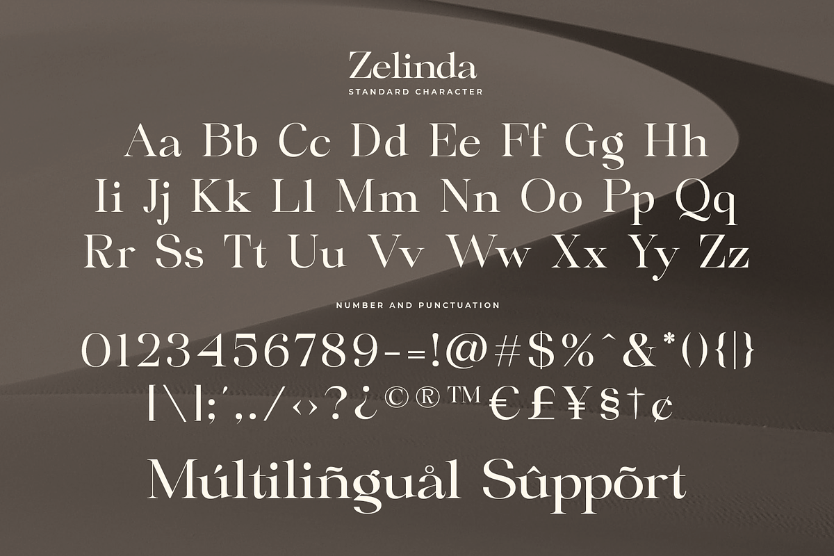 Zelinda - Modern Elegant Serif Font, a Serif Font by Pixesia Studio (Photo 10 of 10)