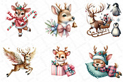 Cute Christmas Reindeer Clipart, an Illustration by DreamPrint404 (Thumbnail 2 of 5)