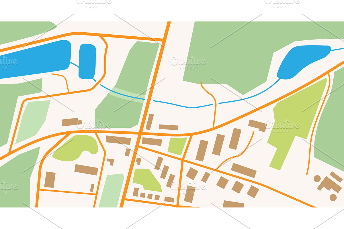 City map image, a Transportation Illustration by SkyVectors