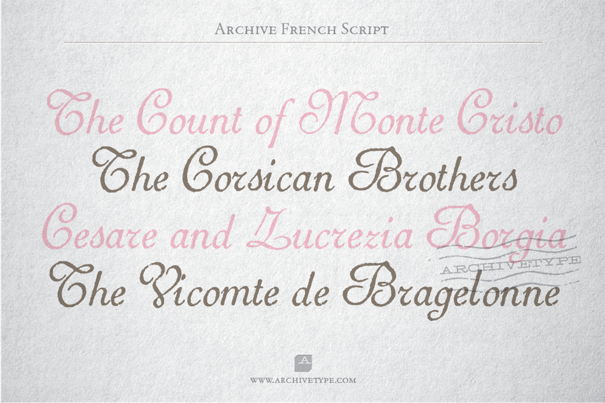 Archive French Script preview 2