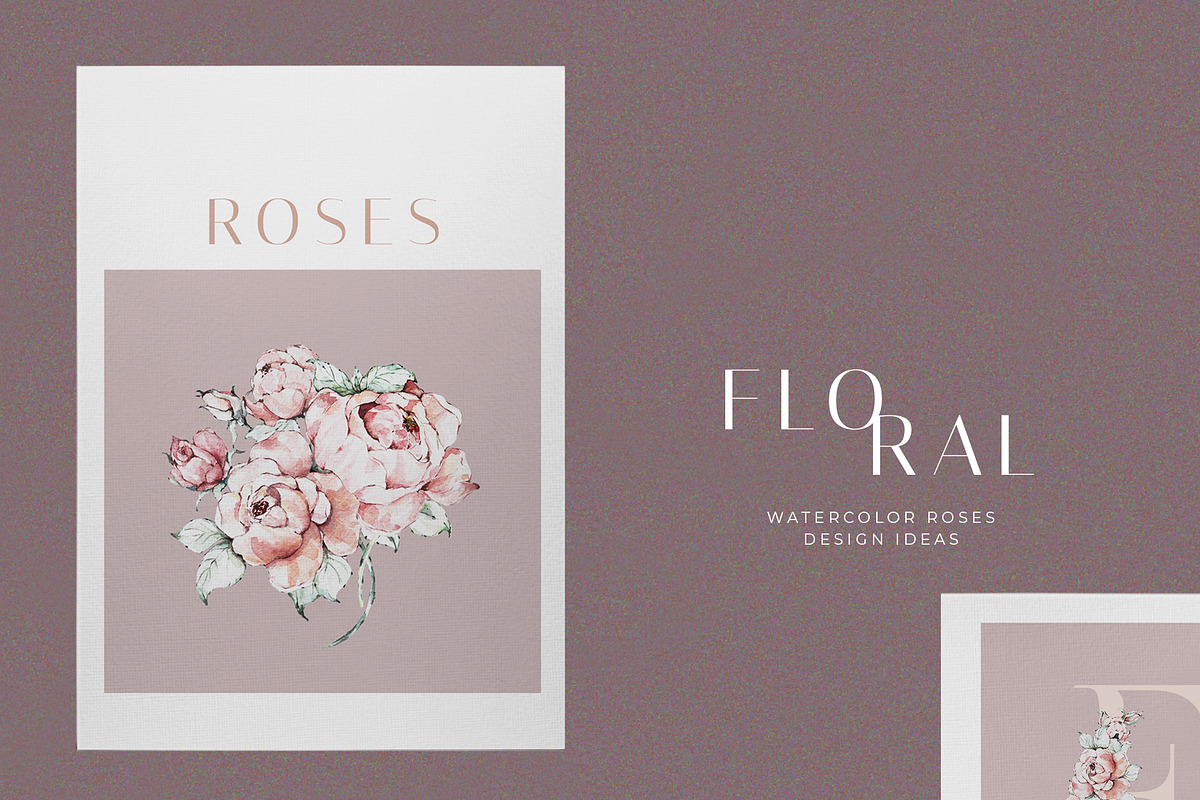 Watercolor Roses Clipart, an Illustration by WalaPalette (Photo 8 of 11)