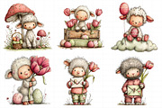 Whimsical Easter Lamb Clipart Png, an Illustration by Daily.Designs (Thumbnail 6 of 8)