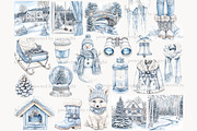 Winter Wonderland Clip Art Bundle, a Person Illustration by GlamArtZhanna (Thumbnail 4 of 8)