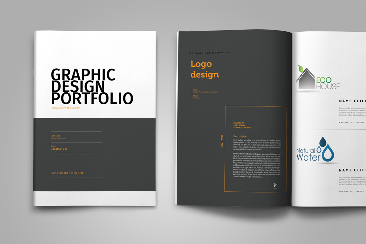 Graphic Design Portfolio Template, a Brochure Template by adekfotografia (Photo 10 of 42)