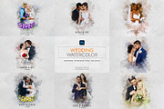 Wedding Watercolor Art Photo Effect, an Action Add-On by Shovajit (Thumbnail 1 of 9)