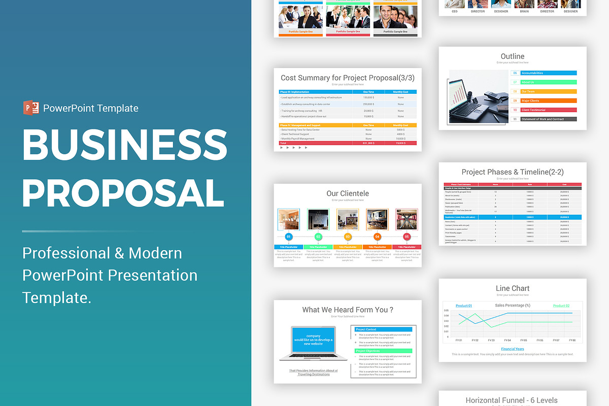 Business Proposal PowerPoint Design, a Presentation Template by OceanArt (Photo 1 of 20)