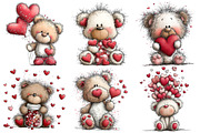 Valentine Cat Clipart, an Illustration by Pixels.Craft (Thumbnail 1 of 5)