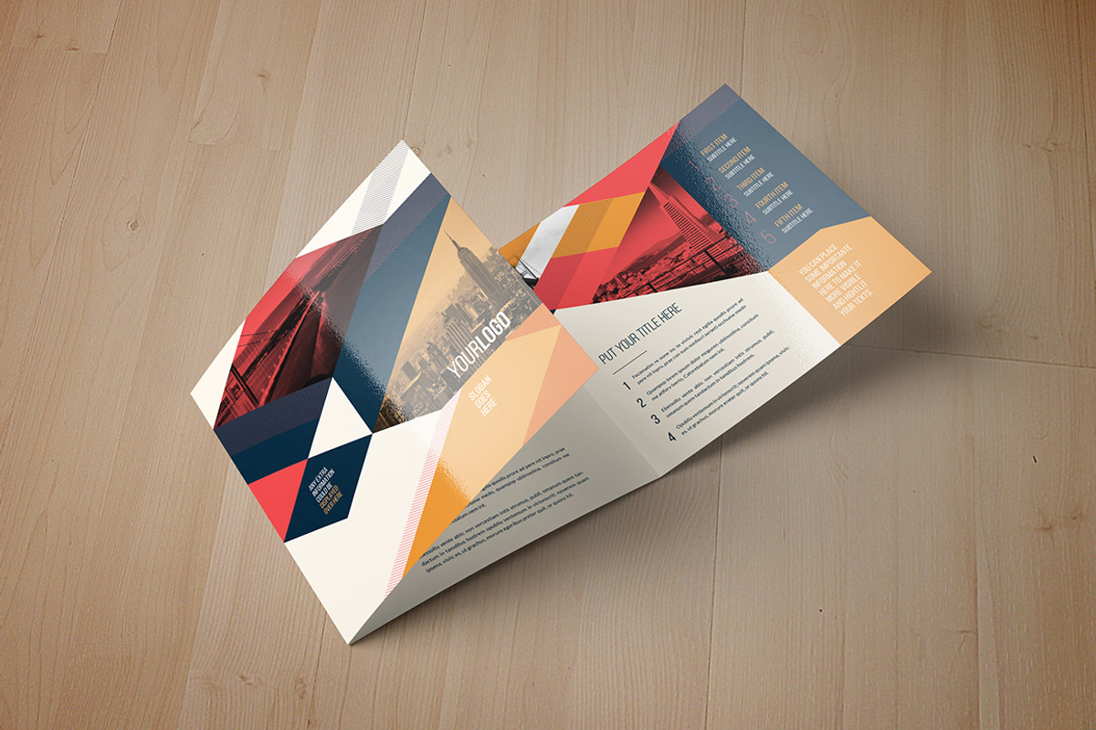 Vintage Square Trifold Brochure, a Brochure Template by maria.giorgi (Photo 1 of 5)