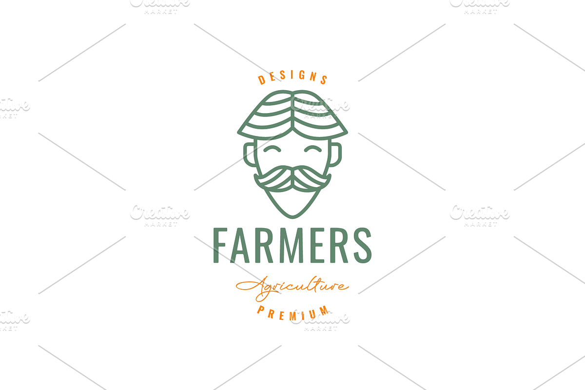 humble farmer smile agriculture logo, a Branding & Logo Template by devastd