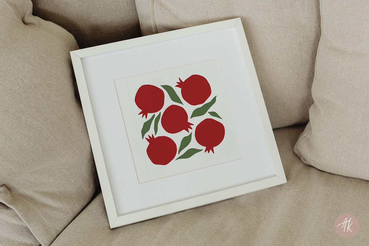 Pomegranate Fruit Clipart Set, an Object Graphic by Alena Koval (Photo 7 of 16)