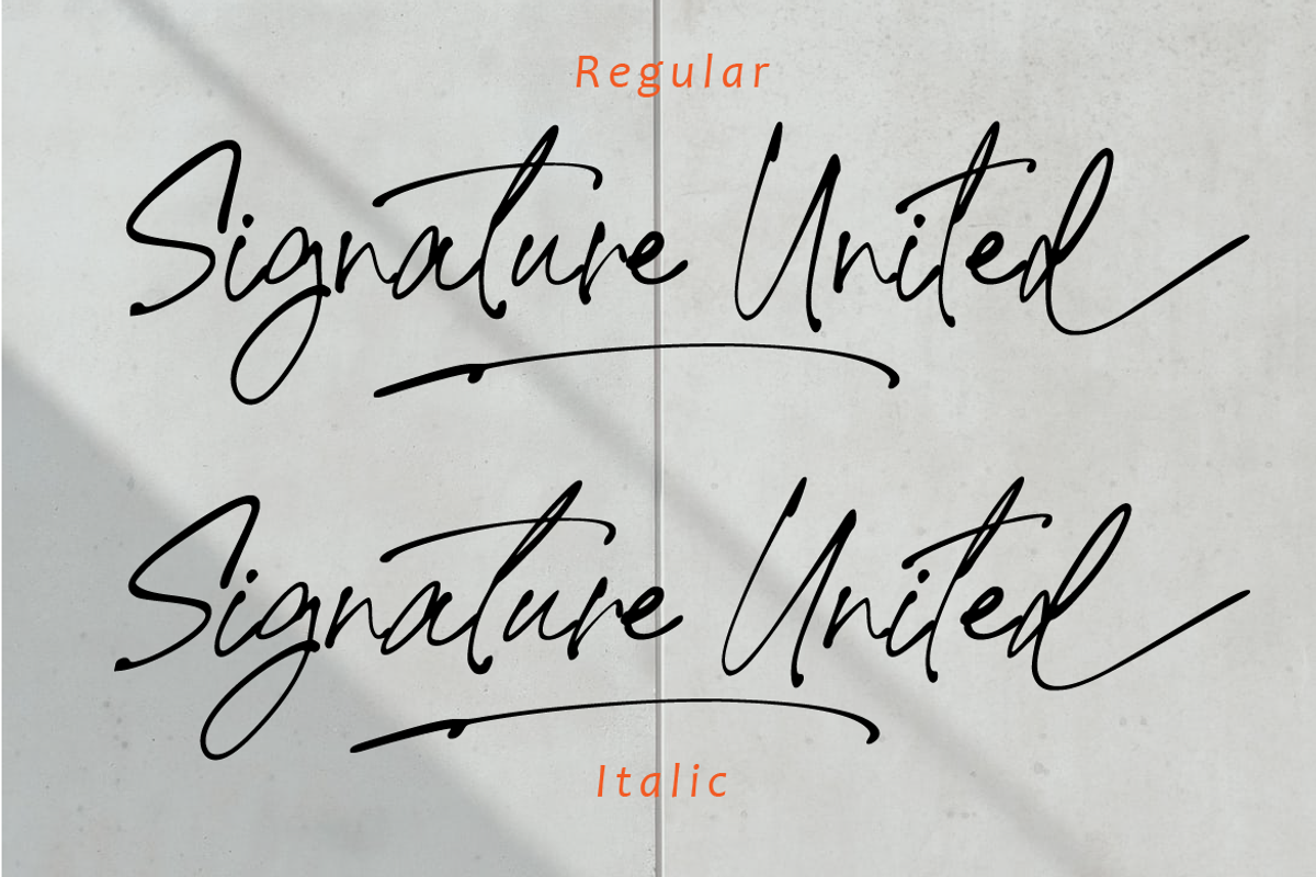 Signature United, a Script Font by AMINMARIO (Photo 6 of 8)