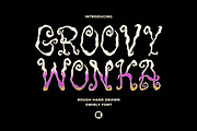 GF Wonka Rough Handdrawn Swirly Font, a Handwritten Font by GroovyFontCo (Thumbnail 1 of 7)