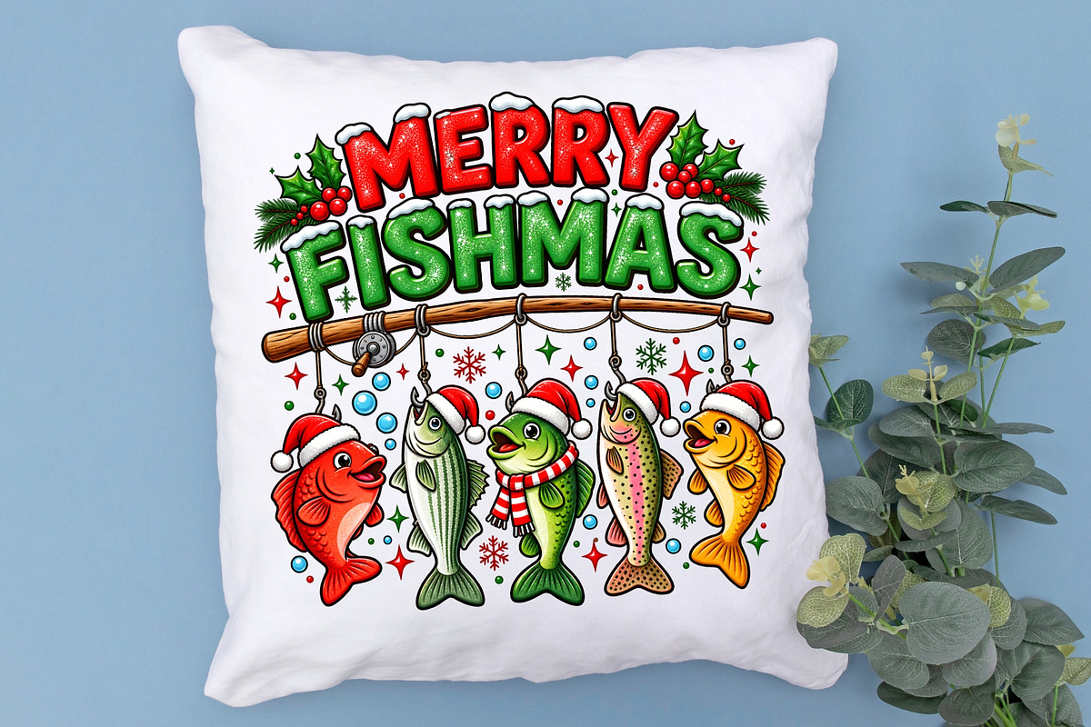 Merry Fishmas Funny Christmas PNG, an Object Graphic by Zahyl Studio (Photo 7 of 7)