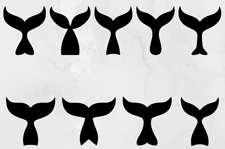 Whale Tail Silhouette SVG