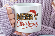 Merry Christmas Leopard Santa Hat, an Illustration by CraftArtStudio (Thumbnail 3 of 4)