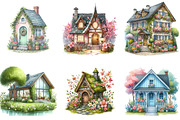 Spring House Clipart Bundle, an Illustration by DreamArtGraphic (Thumbnail 2 of 4)