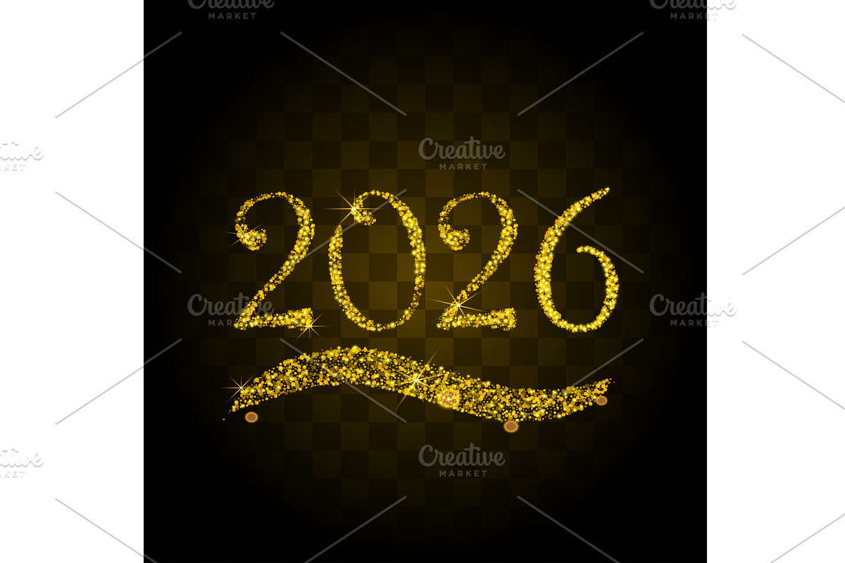 golden particles wave in form of, an Illustration by piter.goskov
