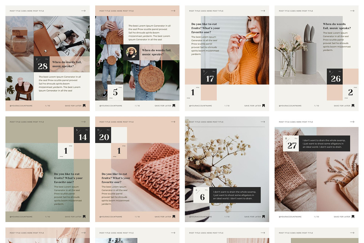 Instagram Calendar Templates Bundle, a Social Media Template by Keikoya (Photo 7 of 18)