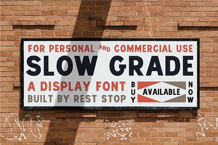 Slow Grade - Display Font, a Font by Rest Stop