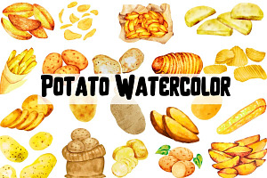 Watercolor Potato Clipart PNG, a Food Illustration by Awieee1