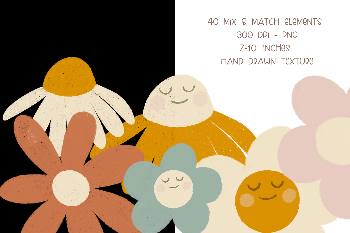 Kids Flowers Kawaii Spring Florals, a Graphic by Murphy & Frank (Photo 5 of 5)