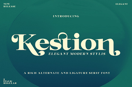 Kestion, a Serif Font by Gatype