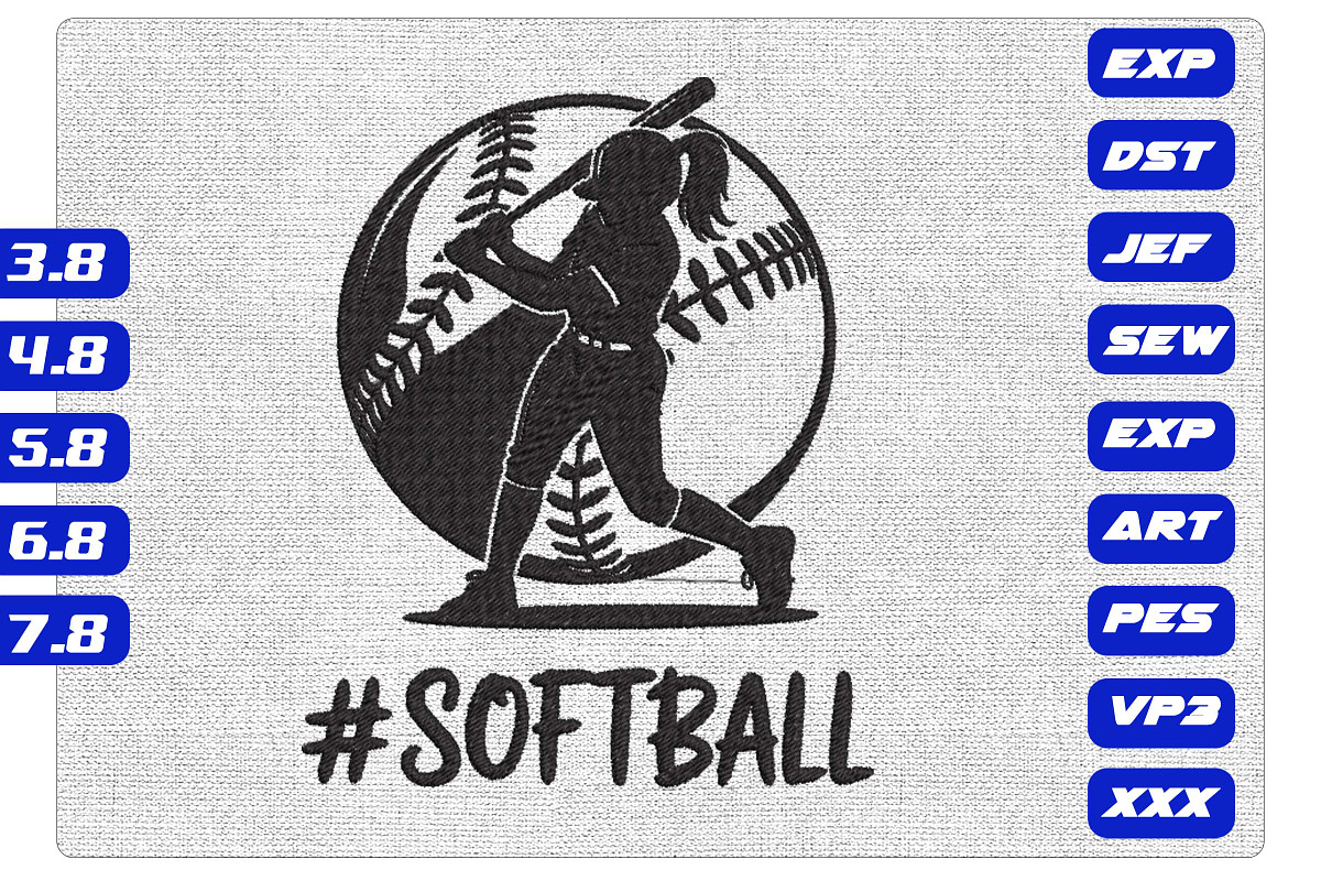 Silhouette Softball Girl Machine, a Decorative Illustration by Purpose Ekbal (Photo 1 of 3)