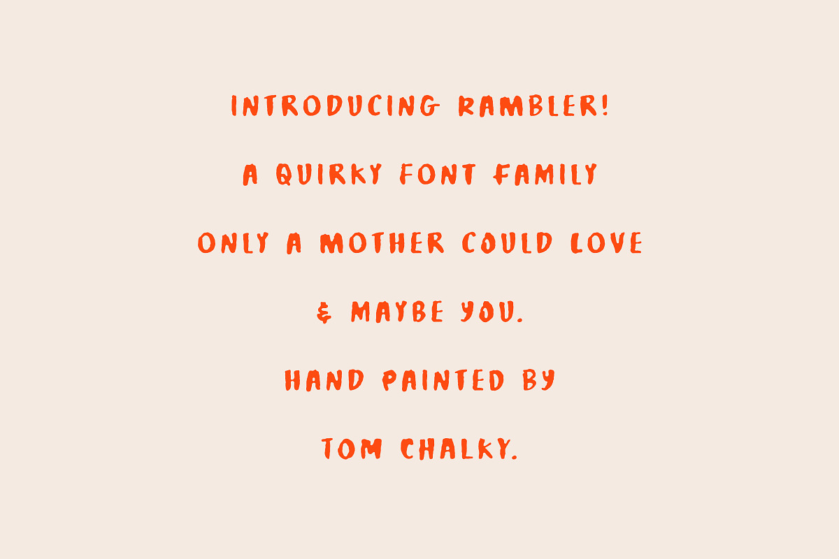 TC Rambler - Big & Bold Brush Font, a Handwritten Font by Tom Chalky (Photo 2 of 9)