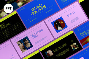 Black Blue Brand Guideline PPT, a Presentation Template by graphicook