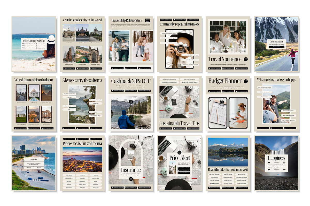 Travel Beige Template, a Social Media Template by Kalubuak (Photo 5 of 10)