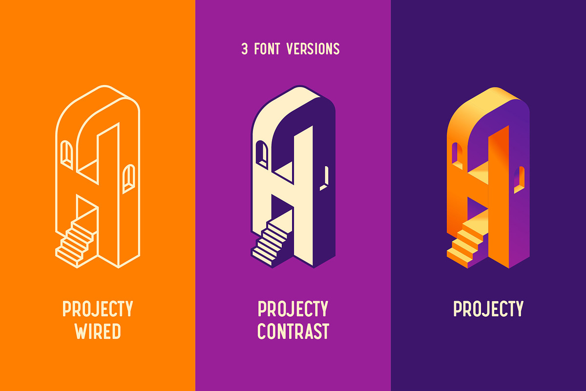 Projecty - Color Vector Font, a Symbol Font by Gleb Guralnyk (Photo 2 of 6)