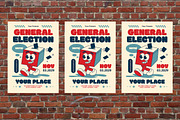 Blue General Election Flyer Set, a Flyer Template by Aiyari Graphic (Thumbnail 3 of 3)