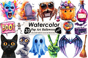 Pop Art Halloween Clipart, an Illustration by Black Bird Studio (Thumbnail 1 of 6)