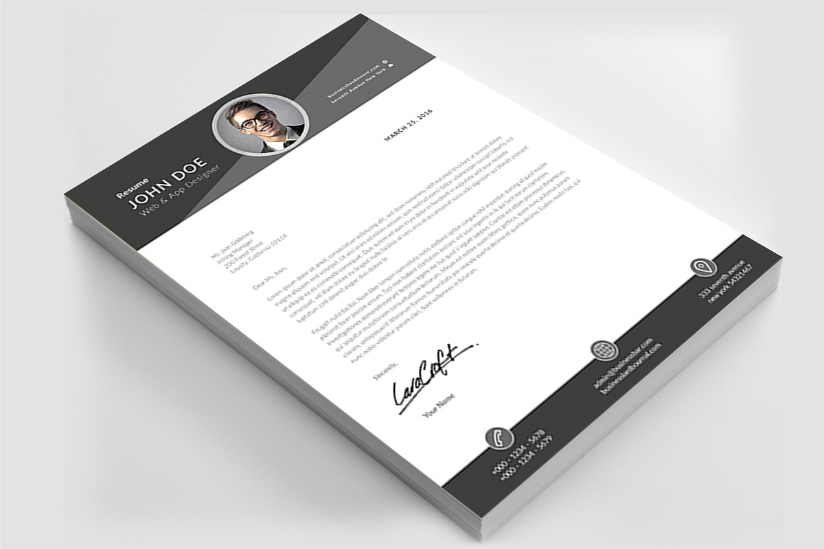 My Clean Resume/CV Set with MS Word, a Resume Template by graphicforest (Photo 5 of 5)