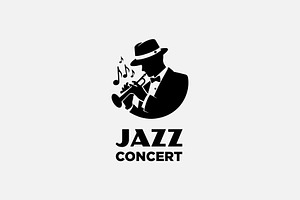 Jazz Music With Note Logo, a Branding & Logo Template by funpixel