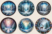 Watercolor Winter Forest Clipart Bun, an Illustration by SVGArt (Thumbnail 8 of 8)