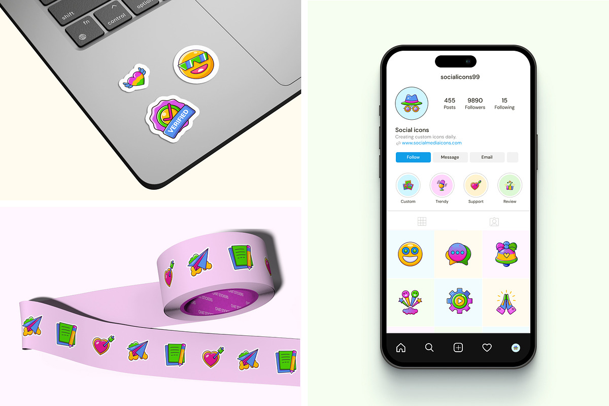 Chat and Social Media Icons, an Emoji Icon by Creative Stall (Photo 4 of 7)