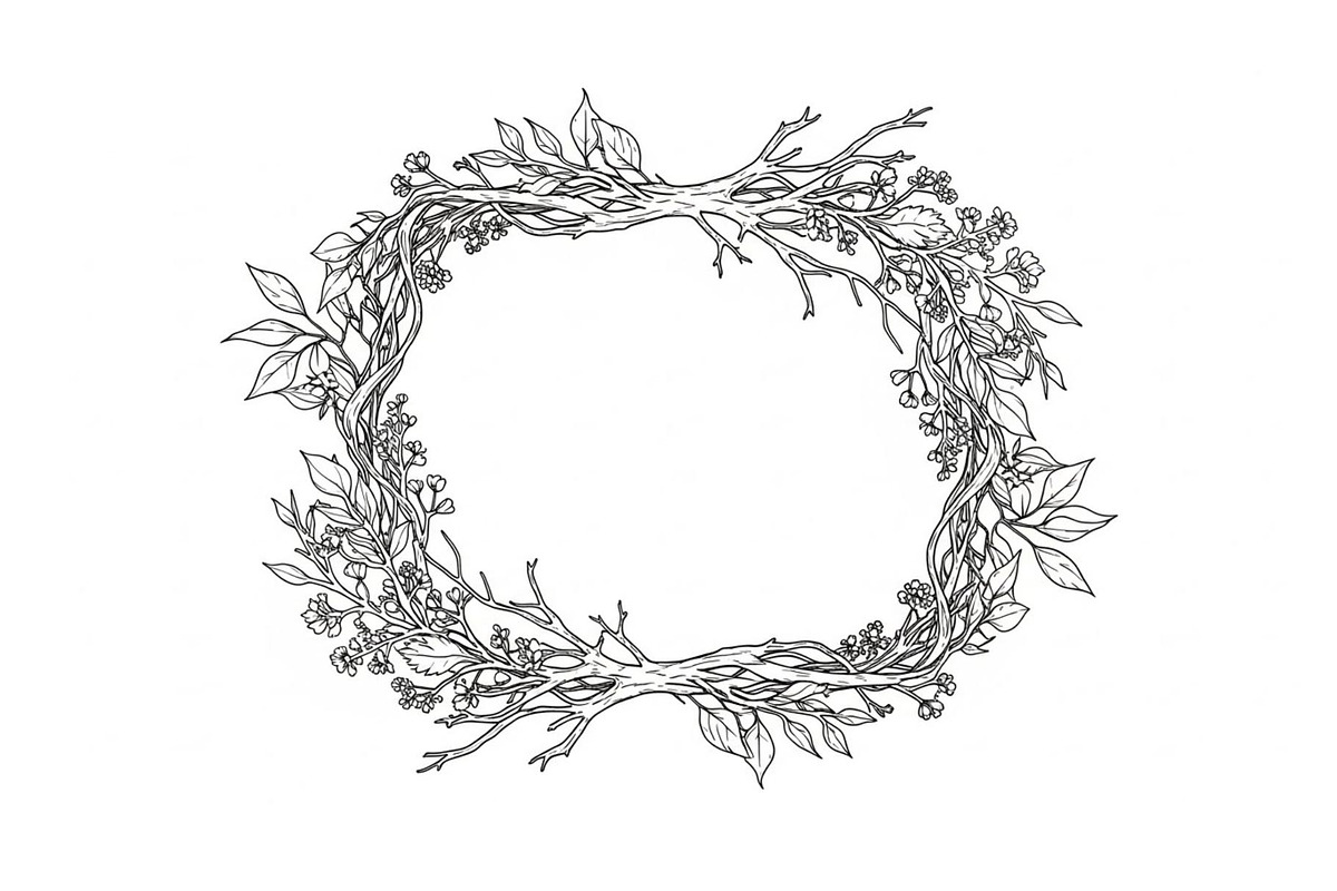 Decorative Nature Frame Silhouette, a Graphic by BIPLOB EXPERT (Photo 13 of 13)